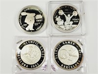 Olympic Silver Coins: American, Australian, Spain