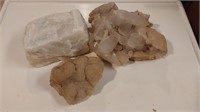 Calcite, quartz & fluorite