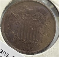 1865 Shield 2cents