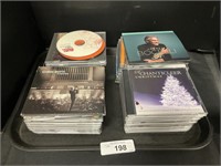 Tray of Music CDs, Bocelli, Botti, Christmas.