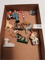 Misc. Christmas Figurines Box Lot