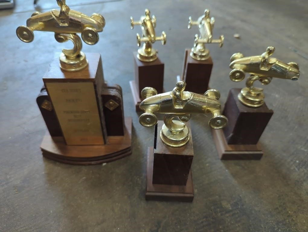 Car race trophies