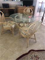 Glass table with three chairs #299