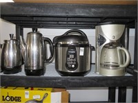 pressure cooker, 3 coffee makers