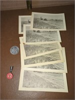Vintage 1908 Railroad postcards, pencil Top & 1939
