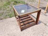 Glass Top Table - 26" x 22"
