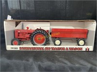 International 600 Tractor and Wagon, 1/16 scale,