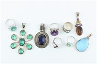 Lot of Sterling Silver Fashion Jewelry