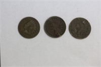 Lot of 3 Indian Head Cents