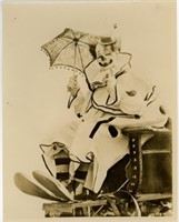 8x10 Circus hall of fame photo of clown sitting