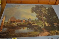 Constable Dedham Mill & Lock Unframed Picture