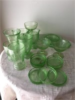 Vintage Depression Green Glass