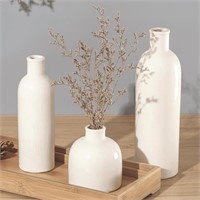 WF564  PERFNIQUE White Ceramic Vase Set - 9