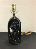 Mid Century Modern Black Ceramic Lamp