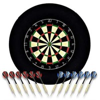 LinkVisions Sisal/Bristle Dartboard  18g Darts Set