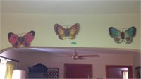 Three 14 x 9" butterflies, above arch you take