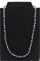 STAUER Royal Amethyst Bead Necklace