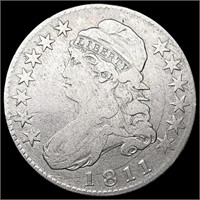 1811 Capped Bust Half Dollar NICELY CIRCULATED