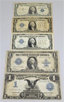 1899, 1923, 1928-A, 1928-B & 1957-B $1 Notes.