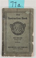 1916 The REO Six Instruction Book