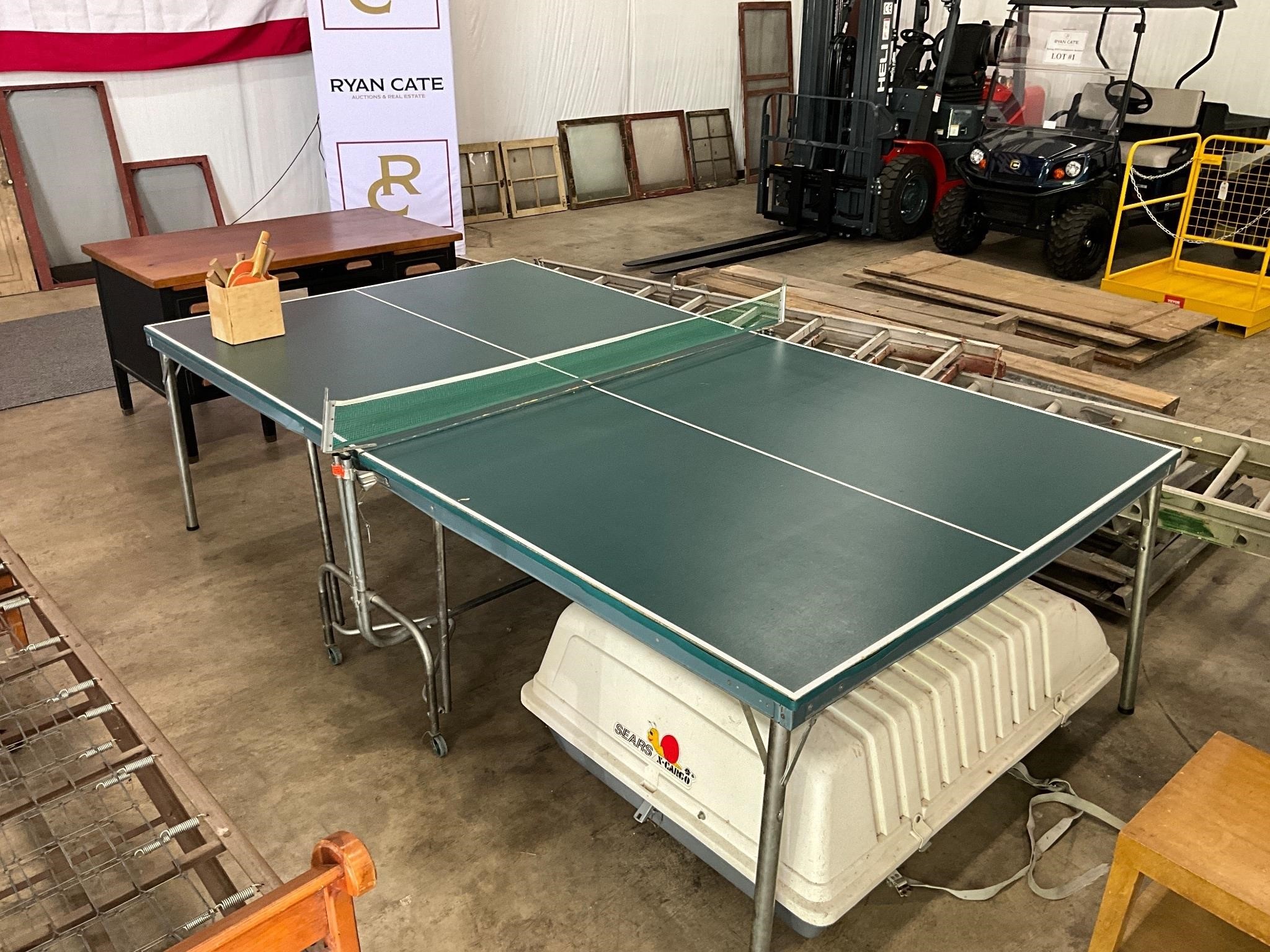 Large Vintage Heavy Duty Ping Pong Table