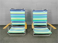 2x The Bid Aluminum Beach Chairs