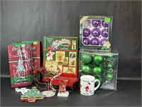 Assorted Christmas Decorations and Collectibles