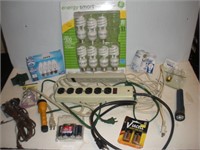 Extension Cords, Light Bulbs and Batteries