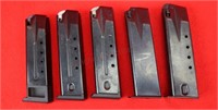 (5) Ruger 9mm Magazines