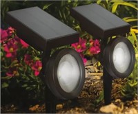 2-Piece LED Solar Spot Lights