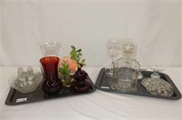 Tray of Assorted Glassware