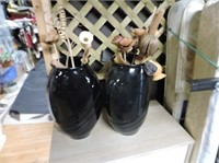 Pair Vases & Contents 16"T