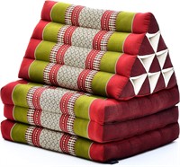 $200-- 3-Fold Mat Triangle Cushion (Green Red)