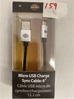 New Harley Davidson micro usb charge cable