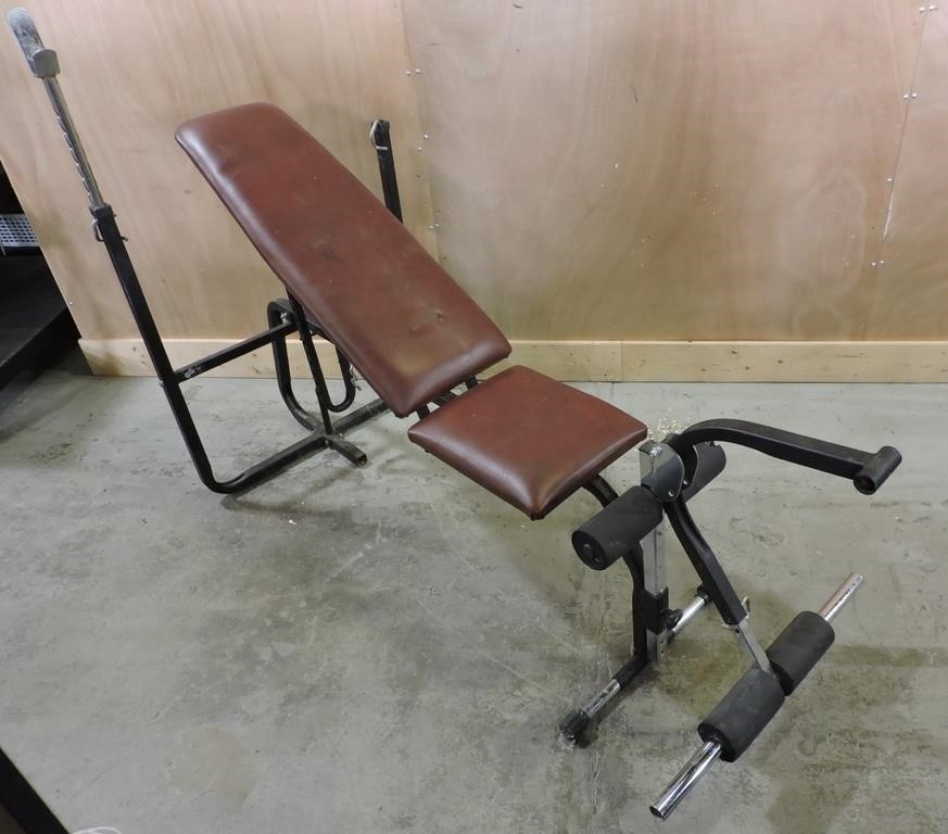 WEIGHT BENCH WITH LEG ATTACHMENT 29"W BENCH 12"W