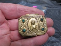 Vintage Rosary Box with Rosary