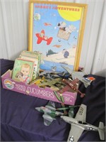 Plastic airplane models-kids books-Babars adventur