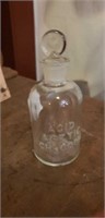 Antique 5.25" apothecary bottle w stopper