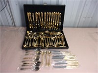 Gold Plated Spoon Knife and fork Set