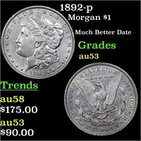 1892-p Morgan $1 Grades Select AU