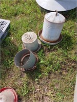 3 SMALL CHICKEN FEEDERS