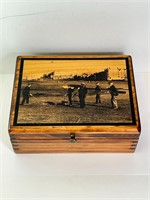 Large Vintage Jewelry/Trinket Box Cedar Wood