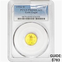 1994-W US 1/10oz. Gold $5 Eagle PCGS PR69 DCAM