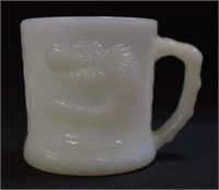 1971 Grog Anchor Hawking Fire King Milk Glass Mug