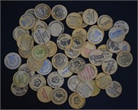Large Lot of Wooden Advertising Nickels