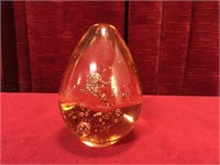 Large Hand Blown Art Glass Paperweight