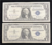 1957 & 1957 A $1 Silver Certificates