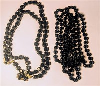 Nice Vintage Black Beaded Necklaces