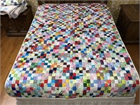 Handmade Quilt #52 Solid and Design Blocks