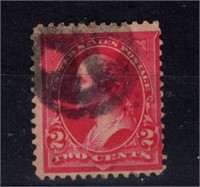 US FANCY CANCEL STAMP, SCOTT# 252, FACE, $150